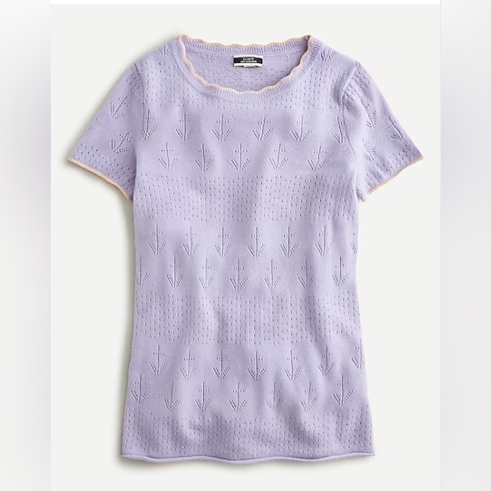 J Crew Lavender Cashmere T Shirt